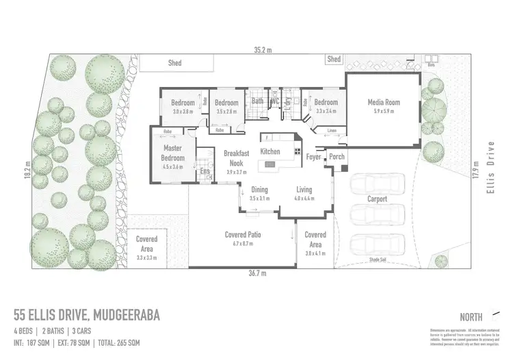 Floorplan of Homely house listing, 55 Ellis Drive, Mudgeeraba QLD 4213