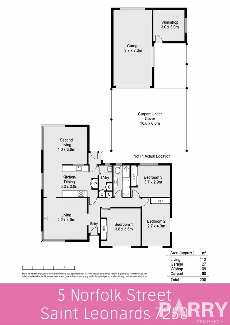 Floorplan of Homely house listing, 5 Norfolk Street, St Leonards TAS 7250