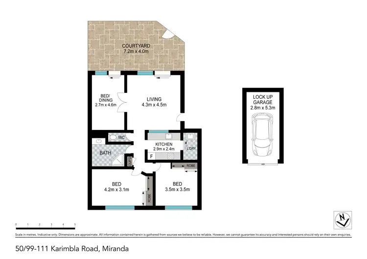 Floorplan of Homely apartment listing, 50/99-111 Karimbla Road, Miranda NSW 2228