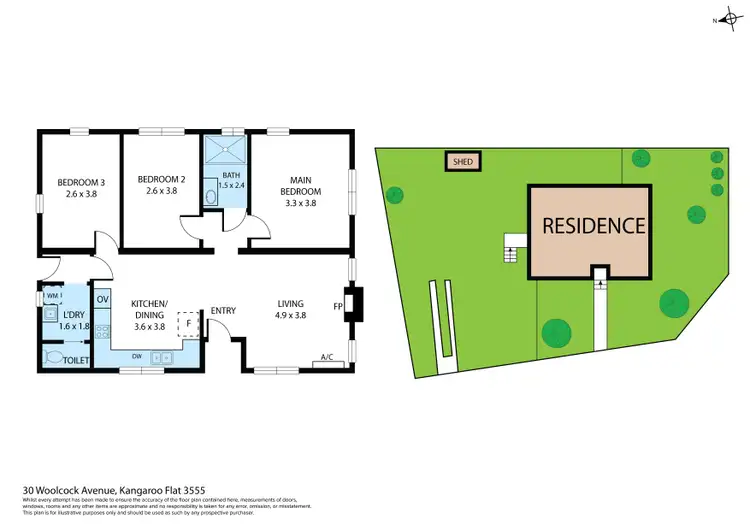 Floorplan of Homely house listing, 30 Woolcock Avenue, Kangaroo Flat VIC 3555