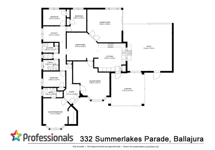Floorplan of Homely house listing, 332 Summerlakes Parade, Ballajura WA 6066