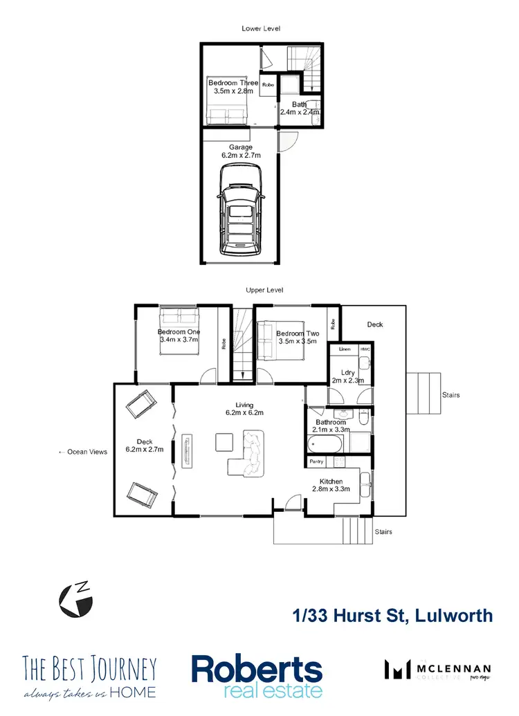 Floorplan of Homely house listing, 1/33 Hurst St, Lulworth TAS 7252