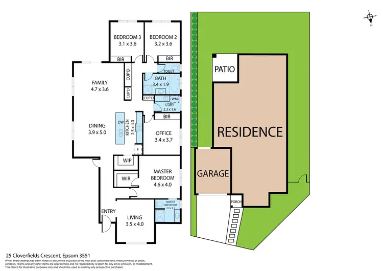 Floorplan of Homely house listing, 25 Cloverfields Crescent, Epsom VIC 3551