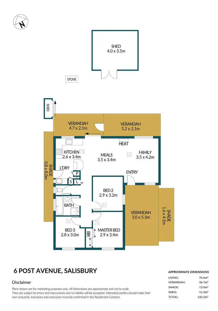 Floorplan of Homely house listing, 6 Post Avenue, Salisbury SA 5108