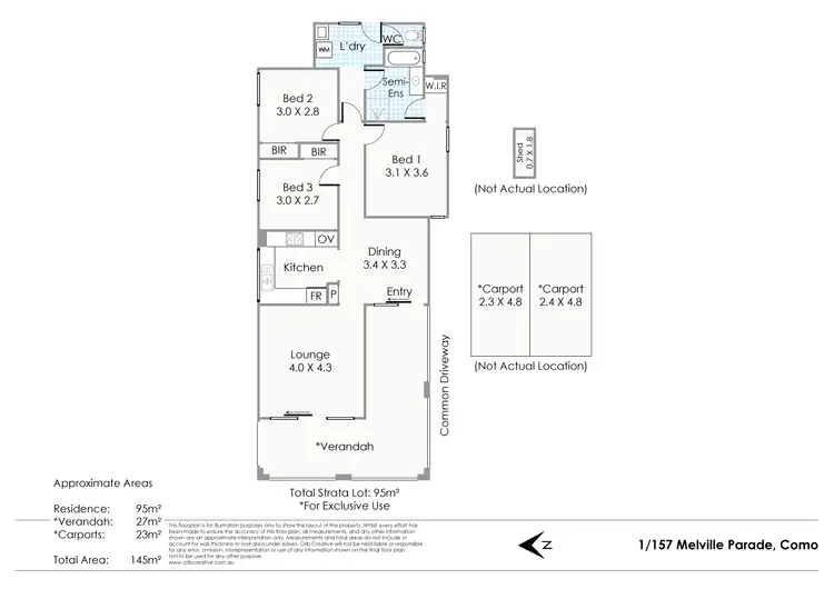 Floorplan of Homely apartment listing, 1/157 Melville Parade, Como WA 6152