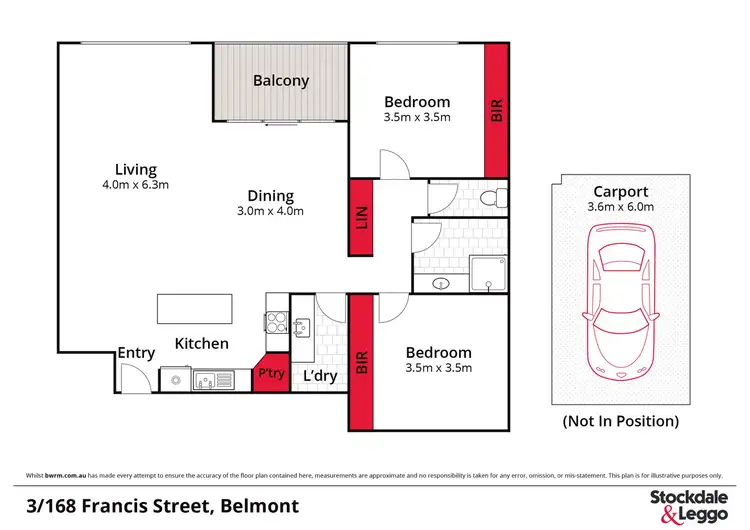 Floorplan of Homely apartment listing, 3/168 Francis Street, Belmont VIC 3216