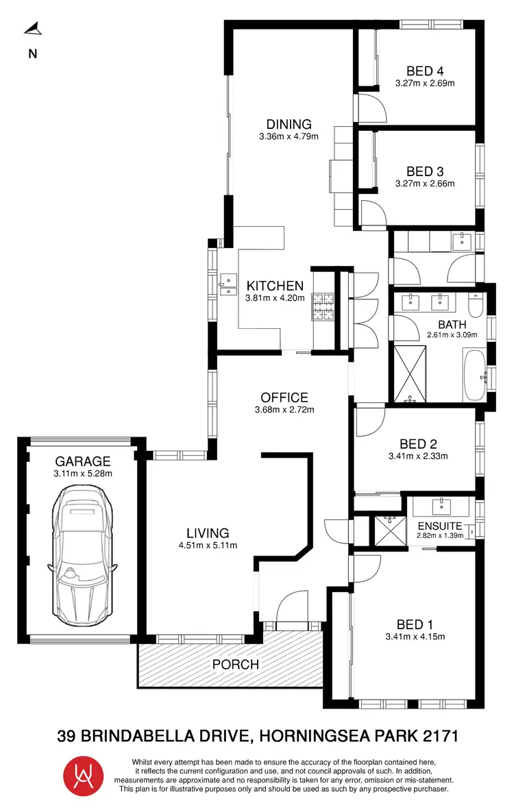 Floorplan of Homely house listing, 39 Brindabella Drive, Horningsea Park NSW 2171
