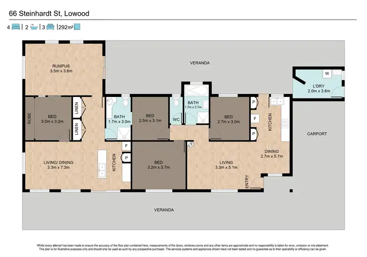 Floorplan of Homely house listing, 66 Steinhardt Street, Lowood QLD 4311