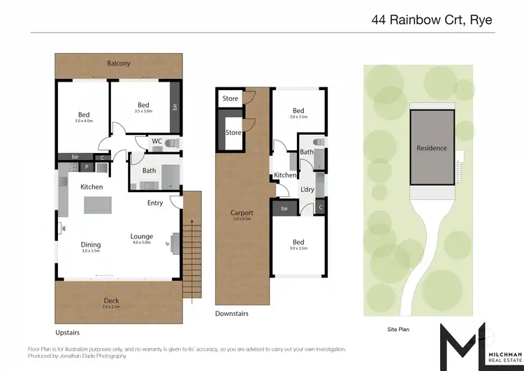 Floorplan of Homely house listing, 44 Rainbow Court, Rye VIC 3941