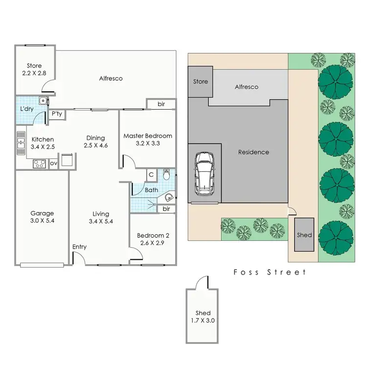 Floorplan of Homely villa listing, 4/24 Foss Street, Palmyra WA 6157
