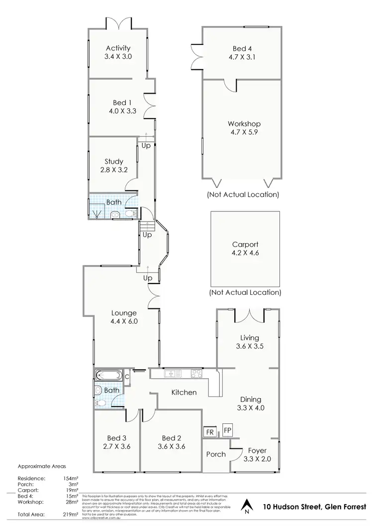 Floorplan of Homely house listing, 10 Hudson Street, Glen Forrest WA 6071