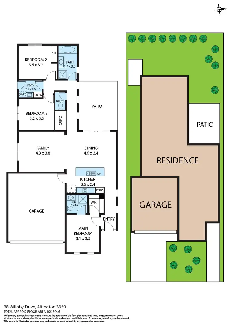 Floorplan of Homely house listing, 38 Willoby Drive, Alfredton VIC 3350
