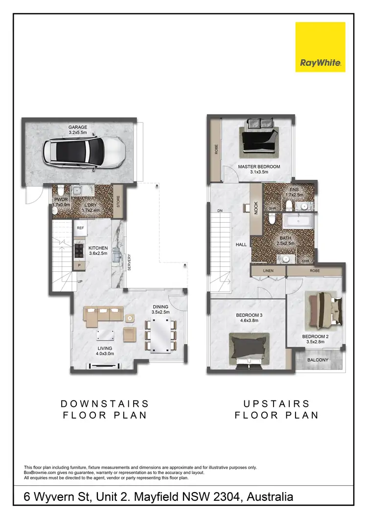 Floorplan of Homely townhouse listing, 2/6 Wyvern Street, Mayfield NSW 2304