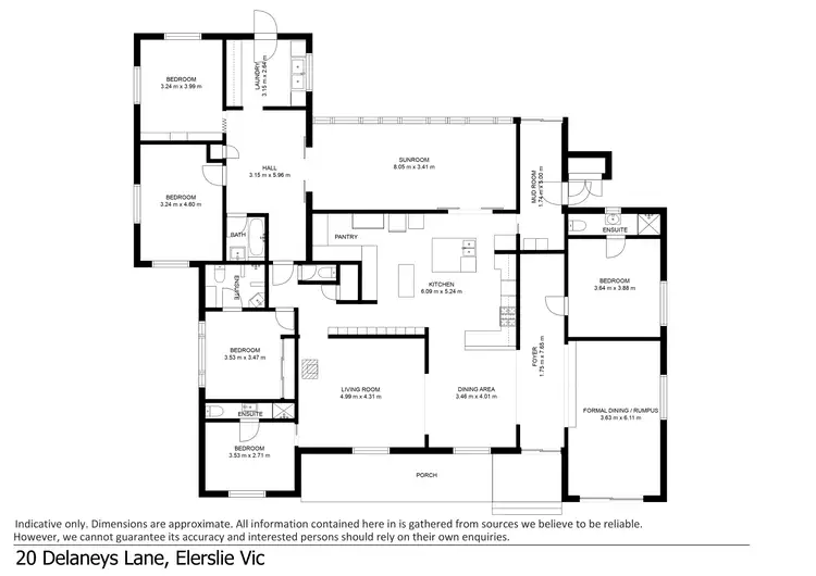 Floorplan of Homely rural property listing, 20 Delaneys Lane, Ellerslie VIC 3265