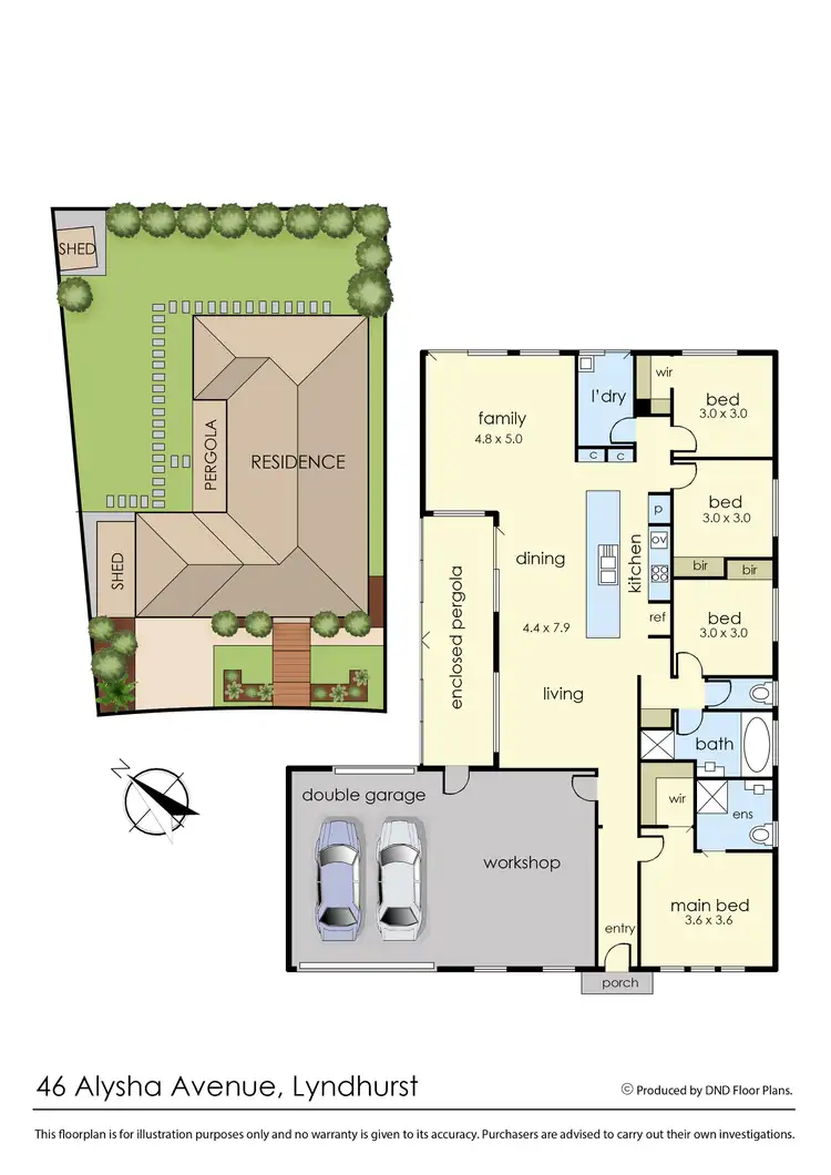 Floorplan of Homely house listing, 46 Alysha Avenue, Lyndhurst VIC 3975