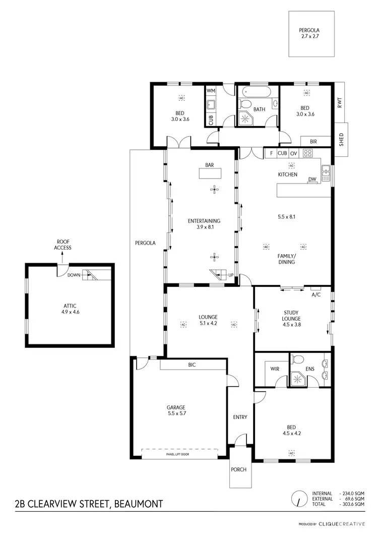 Floorplan of Homely house listing, 2B Clearview Street, Beaumont SA 5066