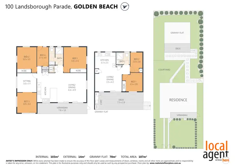 Floorplan of Homely house listing, 100 Landsborough Parade, Golden Beach QLD 4551