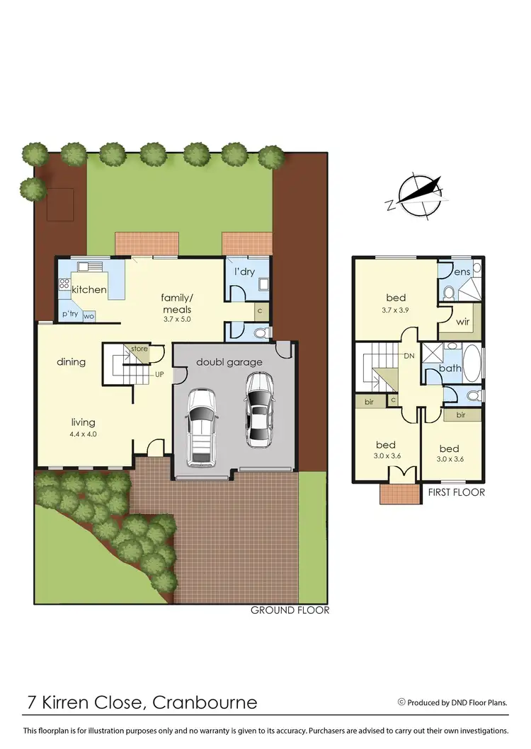 Floorplan of Homely townhouse listing, 7 Kirren Close, Cranbourne VIC 3977