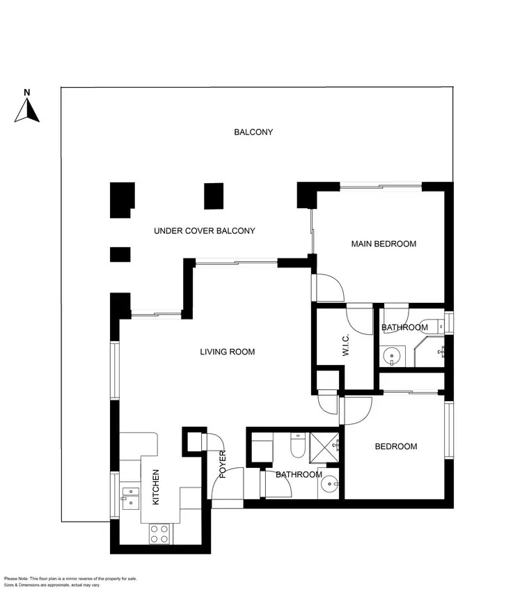 Floorplan of Homely unit listing, 1/12 St Kilda Ave, Broadbeach QLD 4218