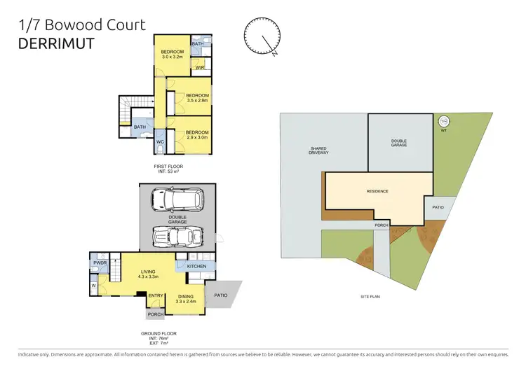Floorplan of Homely townhouse listing, 1/7 Bowood Court, Derrimut VIC 3026
