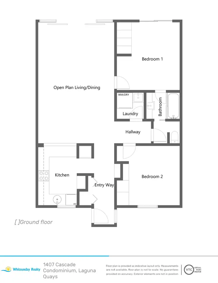 Floorplan of Homely unit listing, 1407/615 Kunapipi Road, Laguna Quays QLD 4800