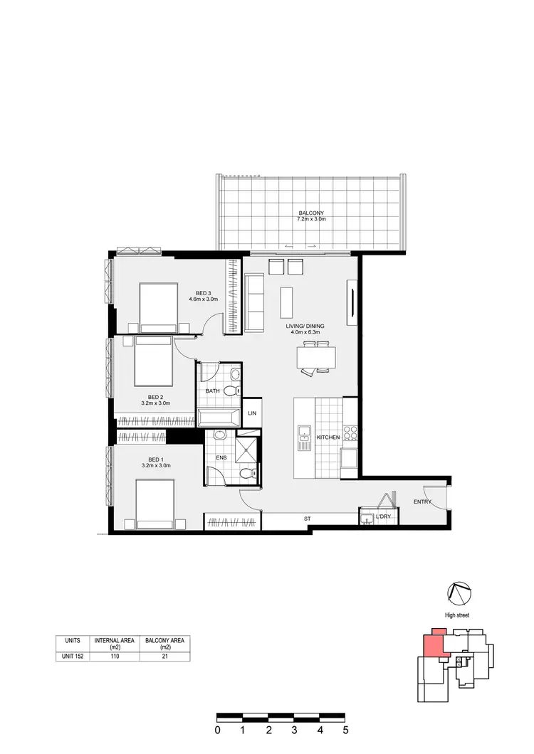 Floorplan of Homely apartment listing, 52/144-148 High Street, Penrith NSW 2750