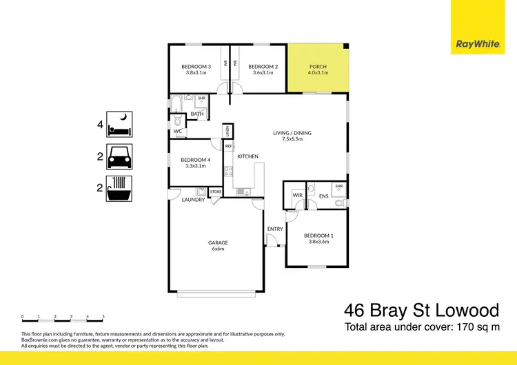 Floorplan of Homely house listing, 46 Bray Street, Lowood QLD 4311