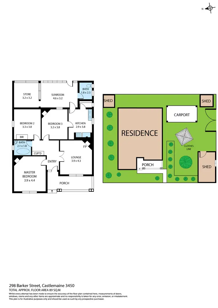 Floorplan of Homely house listing, 298 Barker Street, Castlemaine VIC 3450