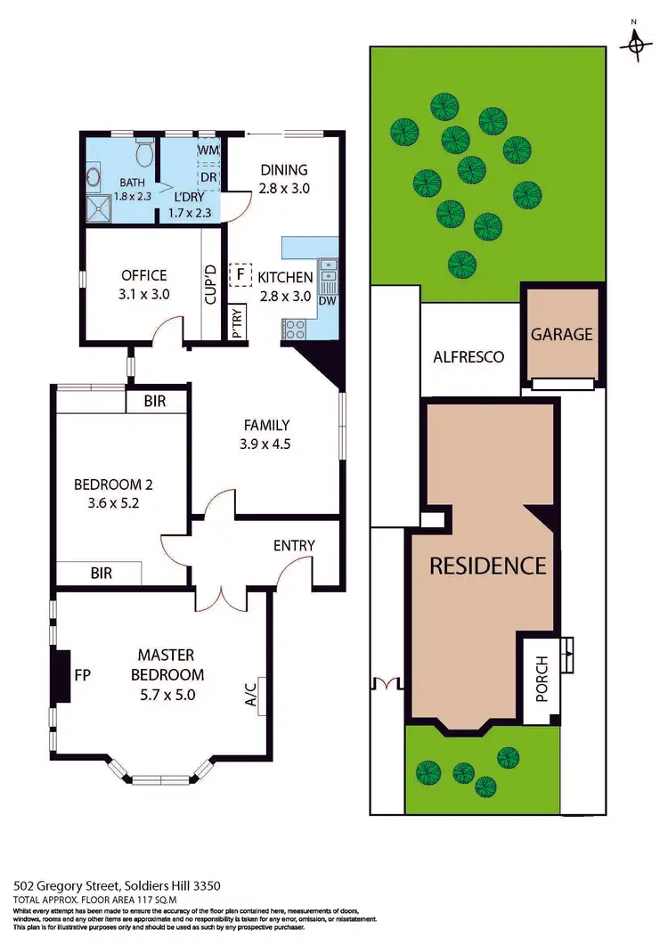 Floorplan of Homely house listing, 502 Gregory Street, Soldiers Hill VIC 3350