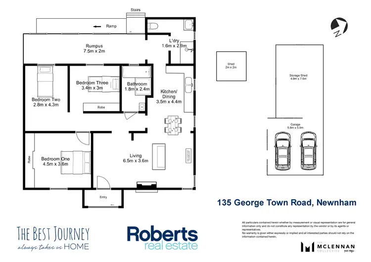 Floorplan of Homely house listing, 135 Georgetown Road, Newnham TAS 7248