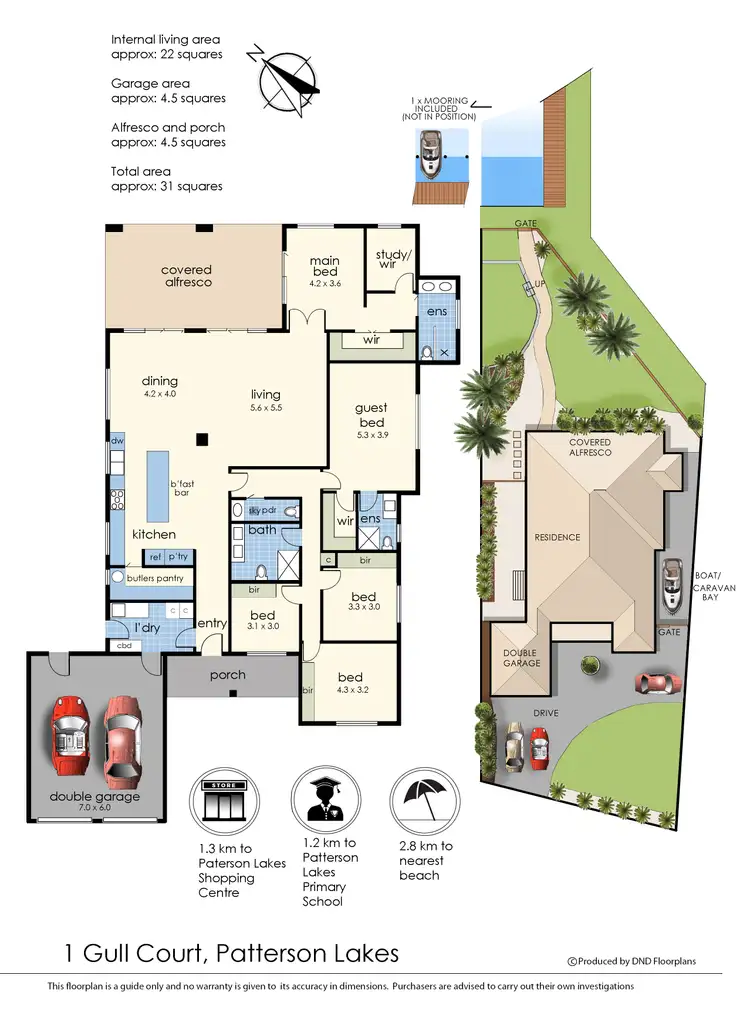 Floorplan of Homely house listing, 1 Gull Court, Patterson Lakes VIC 3197