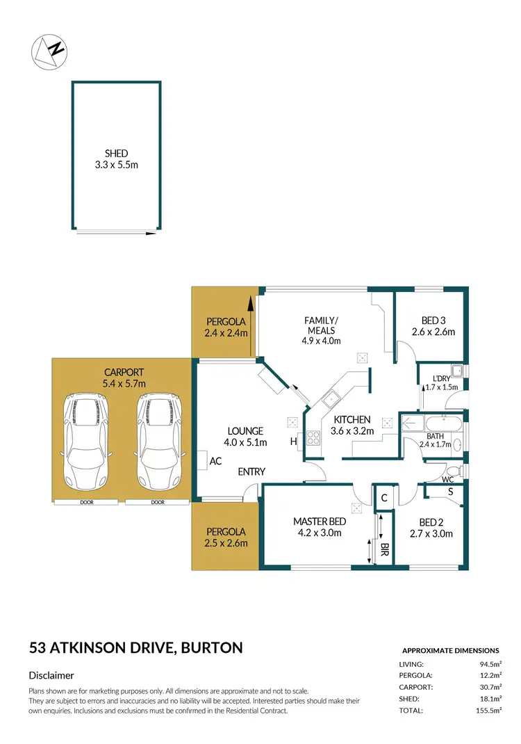 Floorplan of Homely house listing, 53 Atkinson Drive, Burton SA 5110