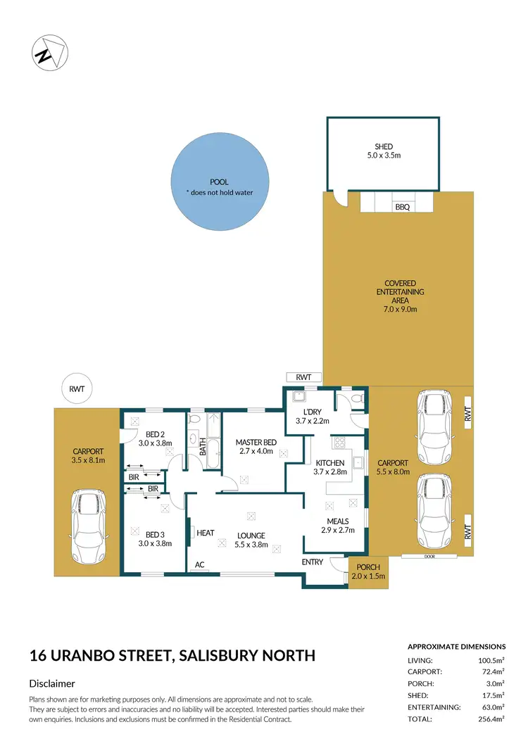 Floorplan of Homely house listing, 16 Uranbo Street, Salisbury North SA 5108