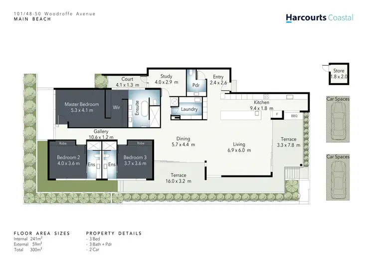 Floorplan of Homely apartment listing, 101/48-50 Woodroffe Avenue, Main Beach QLD 4217
