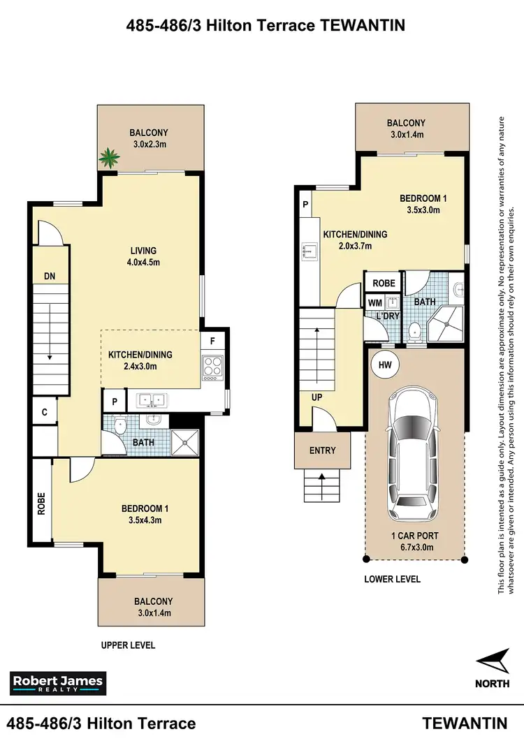Floorplan of Homely house listing, 485 & 486/3 Hilton Tce, Tewantin QLD 4565