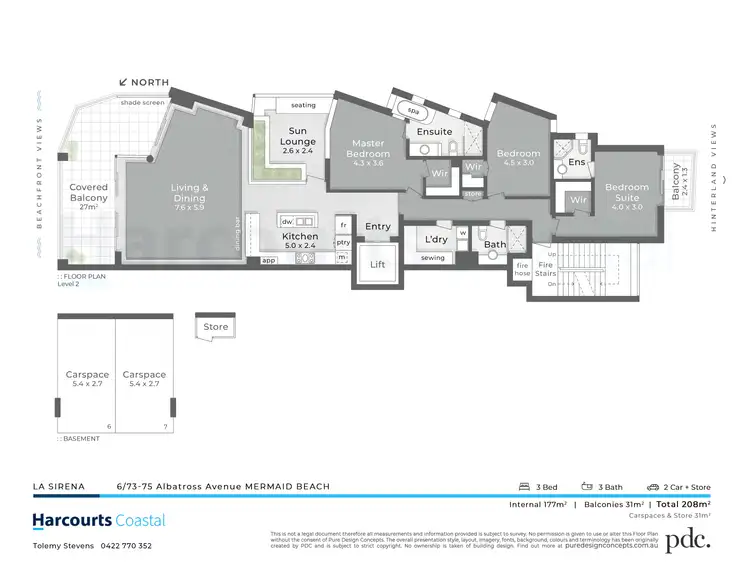 Floorplan of Homely apartment listing, 6/73-75 Albatross Avenue, Mermaid Beach QLD 4218