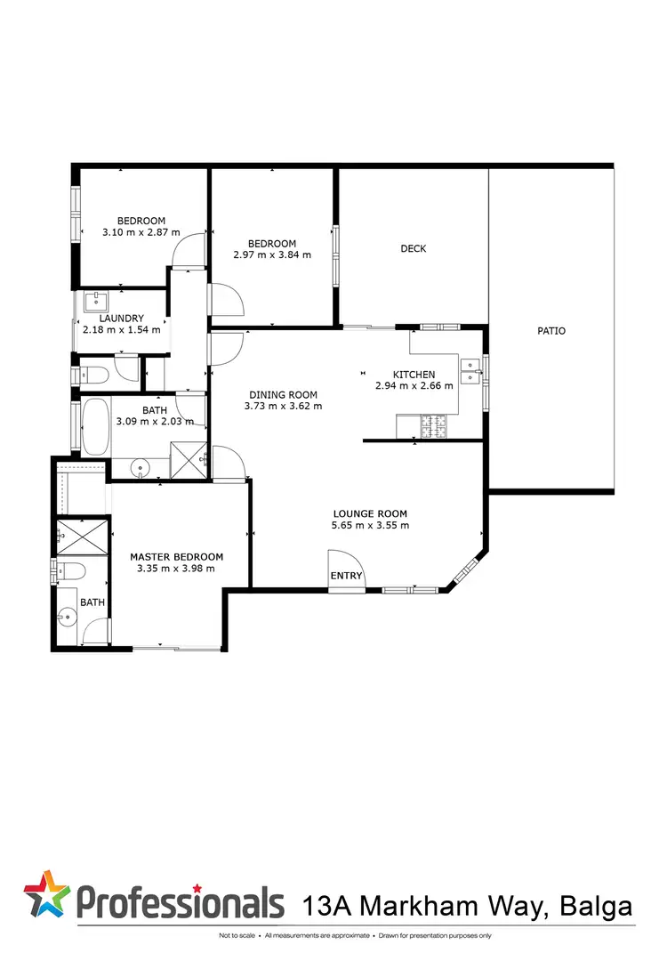 Floorplan of Homely villa listing, 13A Markham Way, Balga WA 6061