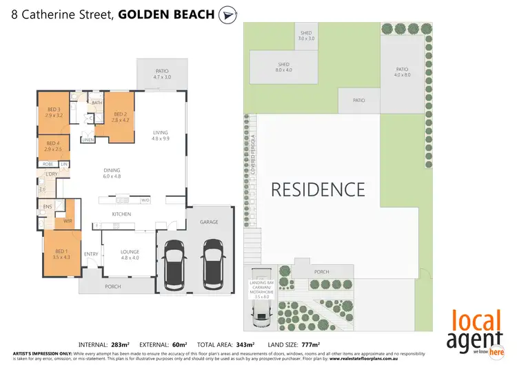 Floorplan of Homely house listing, 8 Catherine Street, Golden Beach QLD 4551