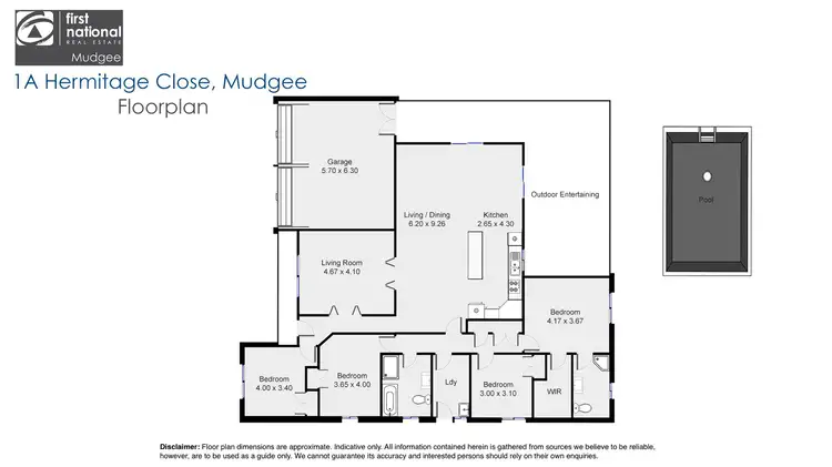 Floorplan of Homely house listing, 1A Hermitage Close, Mudgee NSW 2850