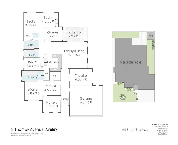 Floorplan of Homely house listing, 8 Thomby Avenue, Aveley WA 6069
