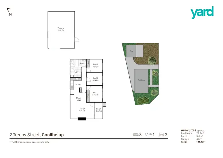 Floorplan of Homely house listing, 2 Treeby Street, Coolbellup WA 6163