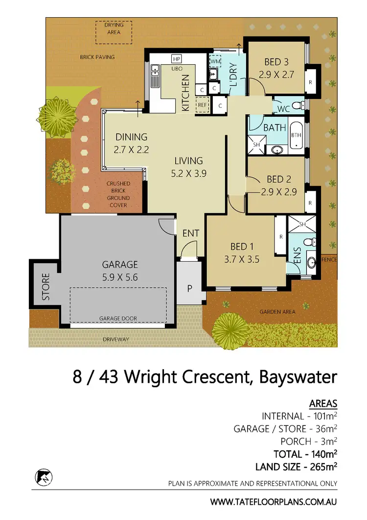 Floorplan of Homely villa listing, 8/43A Wright Crescent, Bayswater WA 6053