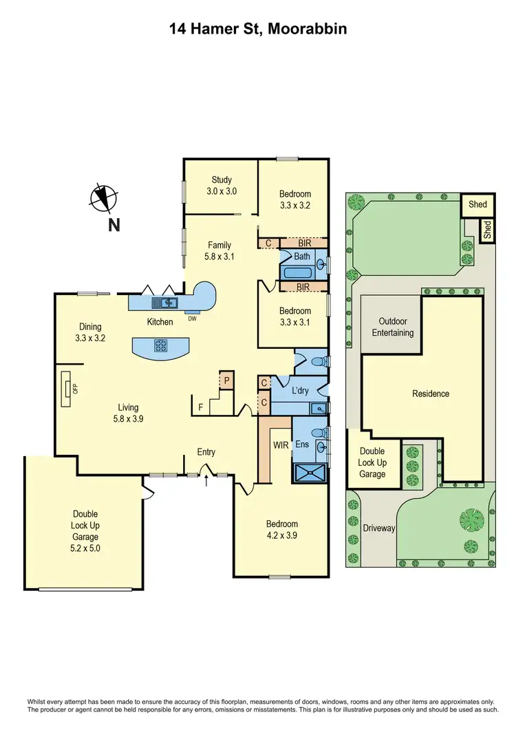 Floorplan of Homely house listing, 14 Hamer Street, Moorabbin VIC 3189