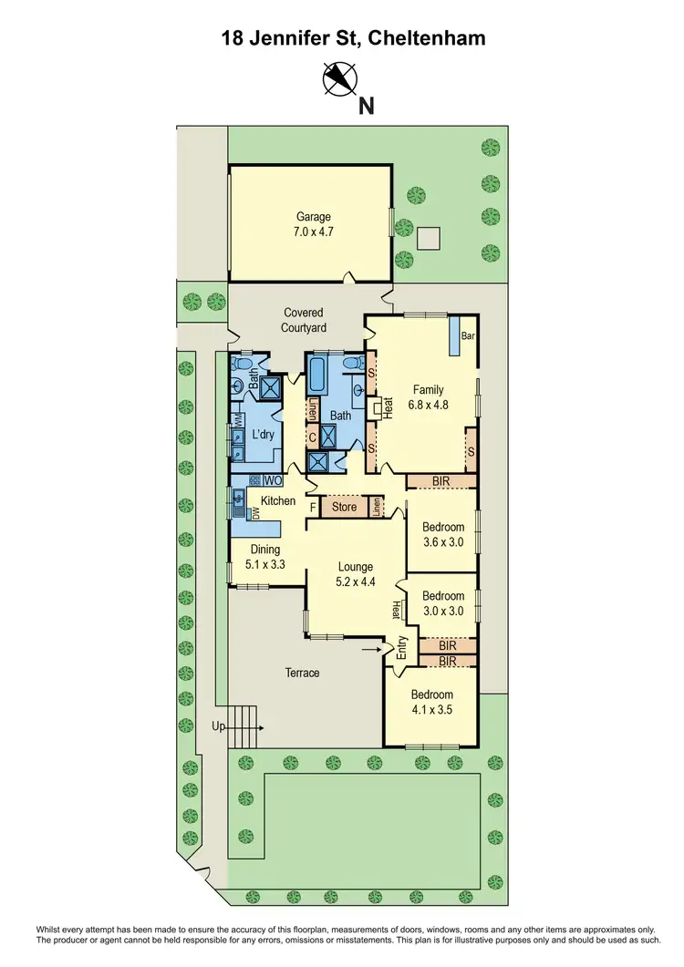 Floorplan of Homely house listing, 18 Jennifer Street, Cheltenham VIC 3192