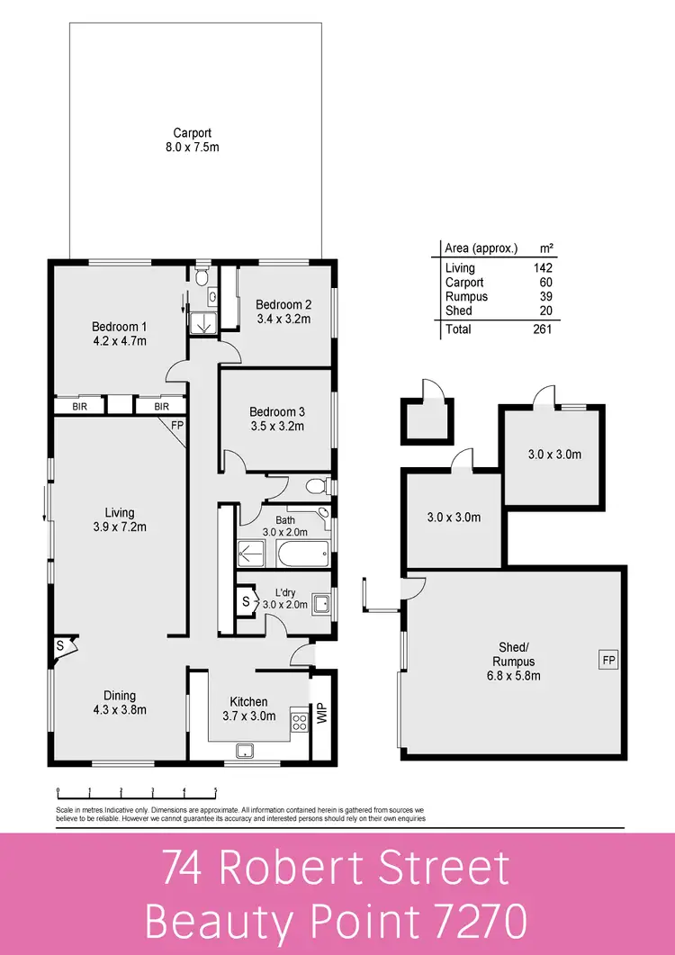 Floorplan of Homely house listing, 74 Robert Street, Beauty Point TAS 7270