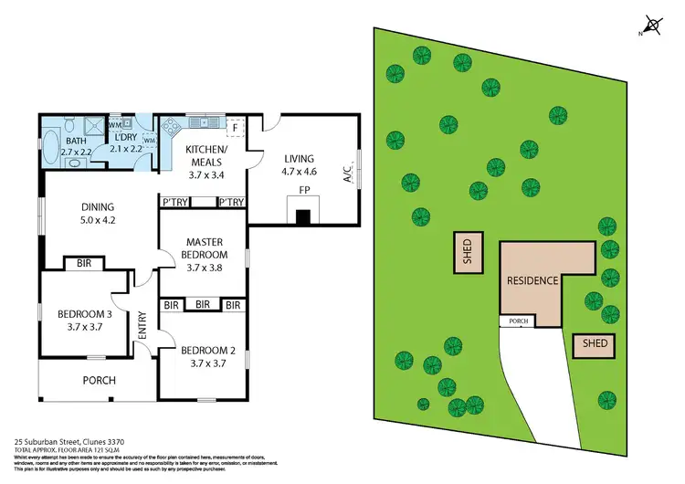 Floorplan of Homely house listing, 25 Suburban Street, Clunes VIC 3370