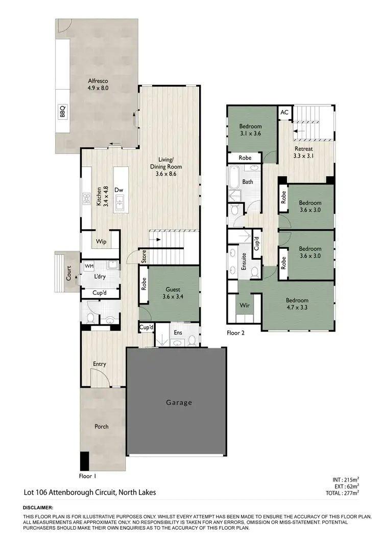 Floorplan of Homely house listing, 61 Attenborough Circuit, North Lakes QLD 4509