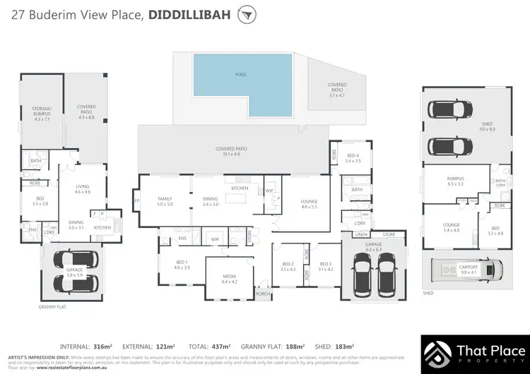 Floorplan of Homely rural property listing, 27 Buderim View Place, Diddillibah QLD 4559