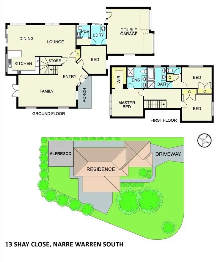 Floorplan of Homely house listing, 13 Shay Close, Narre Warren South VIC 3805