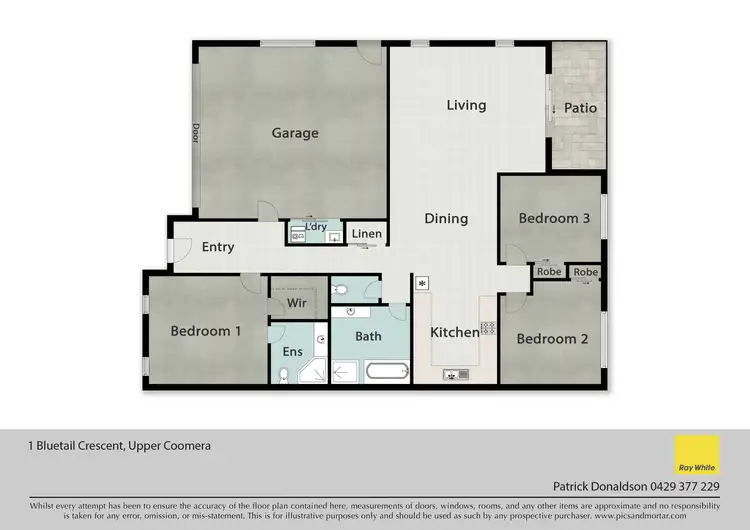 Floorplan of Homely semi-detached listing, 1 Bluetail Crescent, Upper Coomera QLD 4209